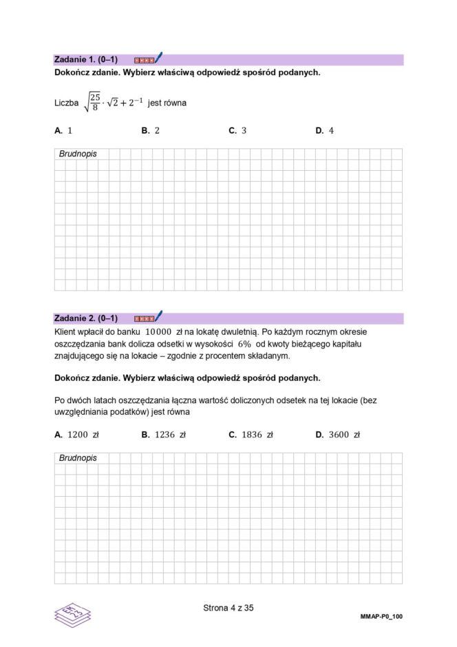 arkusz maturalny CKE - matematyka podstawowa