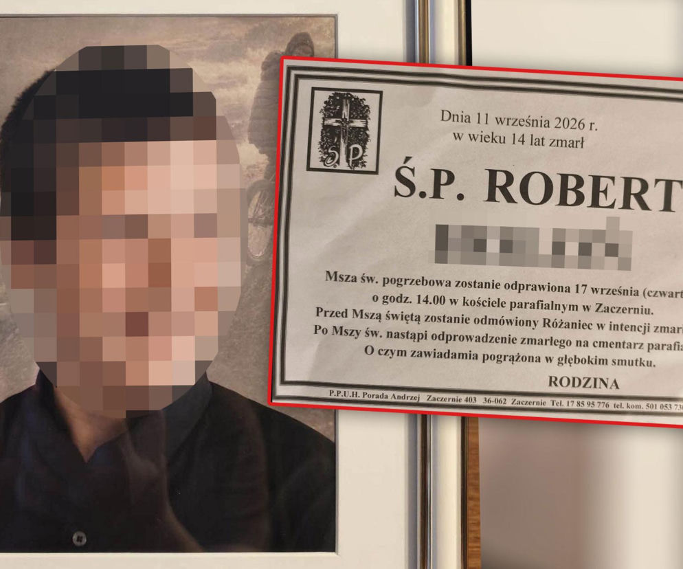 Tragedia w Zaczerniu. 14-letni Robert zginął po upadku z roweru. Szkoła żegna ucznia