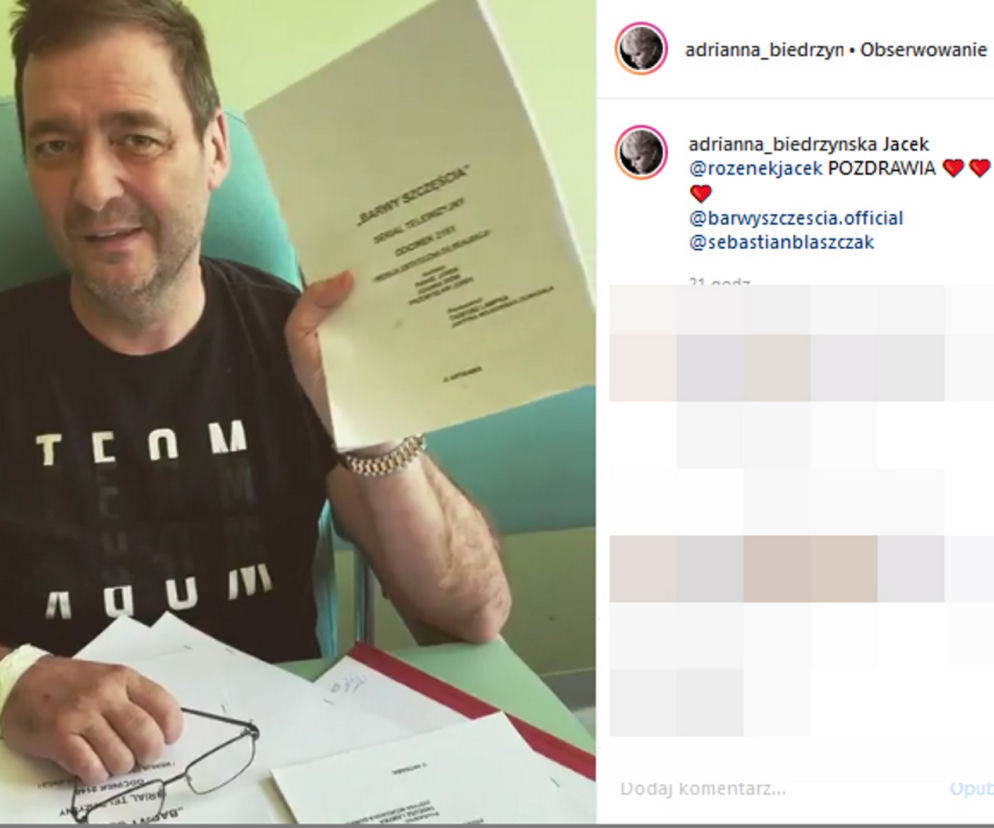 Jacek Rozenek wraca do Barw Szczęścia