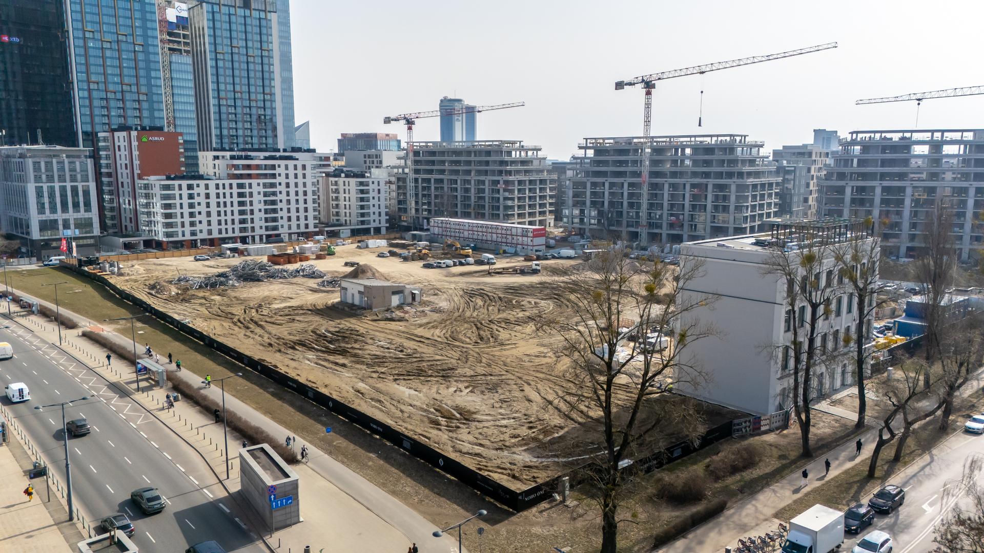 NOHO ONE w Warszawie w budowie