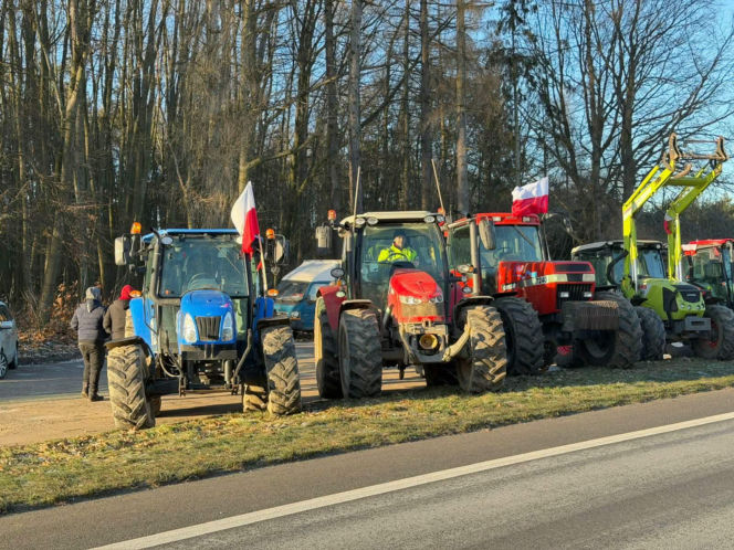 Protest rolników w Waleńczowie przeciwko umowie Mercosur