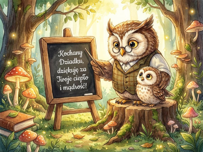 Kartka z życzeniami na Dzień Dziadka 2026