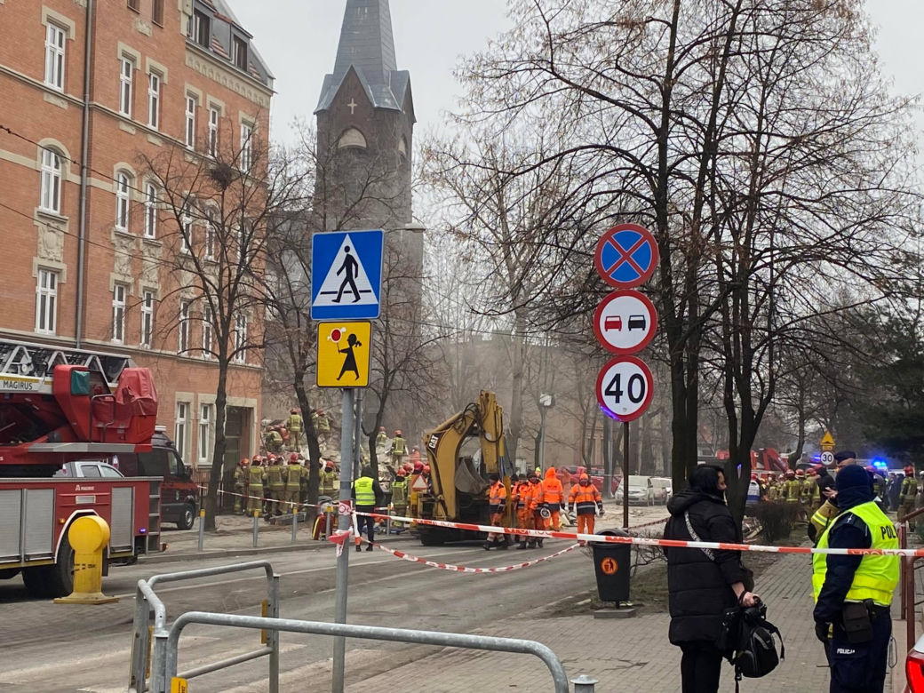 Zdjęcia z miejsca eksplozji budynku w Katowicach