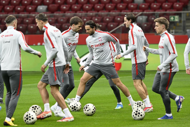 Trening reprezentacji Polski w Warszawie przed meczem z Albaną