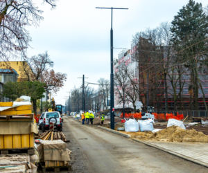 Tramwaj wzdłuż ul. Rakowieckiej w Warszawie - budowa