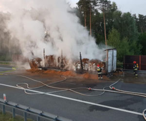 Ogromny pożar na A2