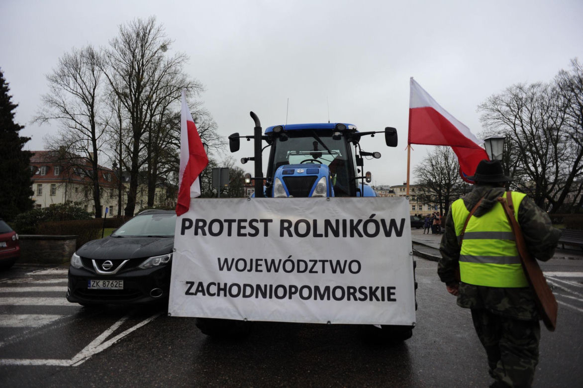 Protest rolników w Koszalinie