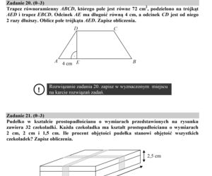 Egzamin ósmoklasisty 2020 matematyka