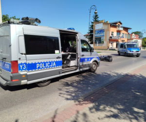 Zderzenie motocyklisty z osobówką na ul. Wojskowej w Siedlcach