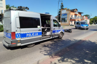 Zderzenie motocyklisty z osobówką na ul. Wojskowej w Siedlcach