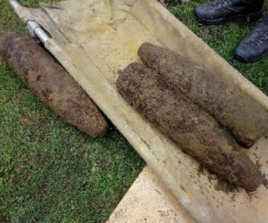Luszowice. Pociski artyleryjskie z II wojny światowej na prywatnej posesji. Niewybuchy trafiły na poligon