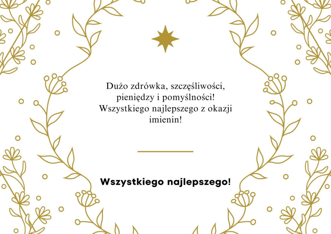 Piękne kartki z życzeniami imieninowymi. Śliczne wzory do wysłania