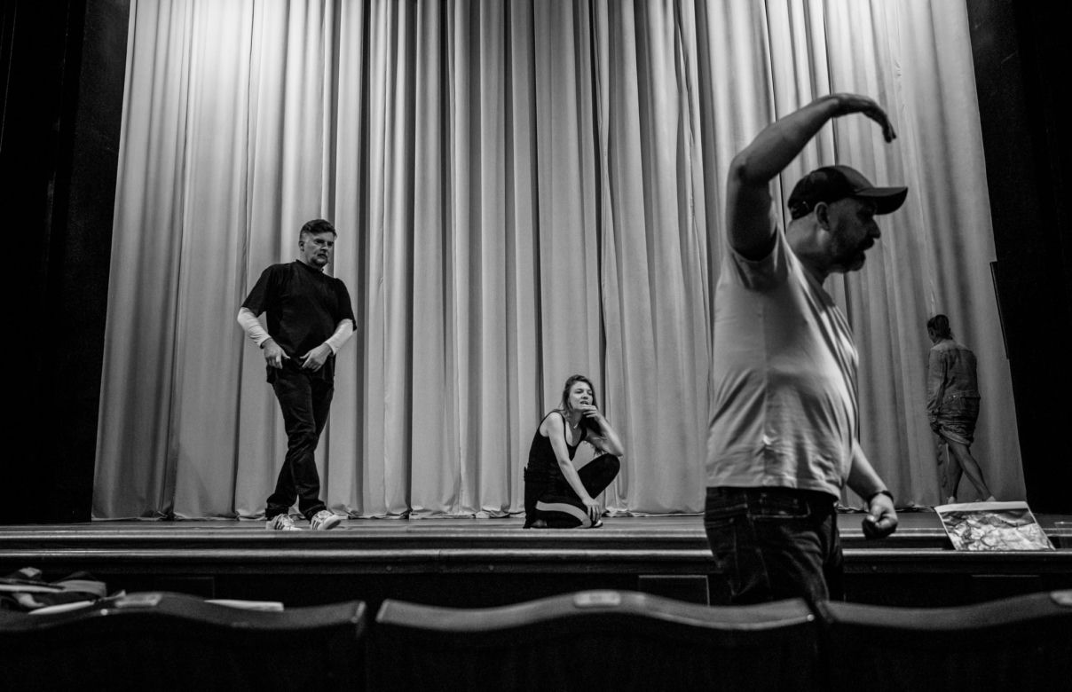 "Węgla nie ma". Próba do przedstawienia w Teatrze Śląskim