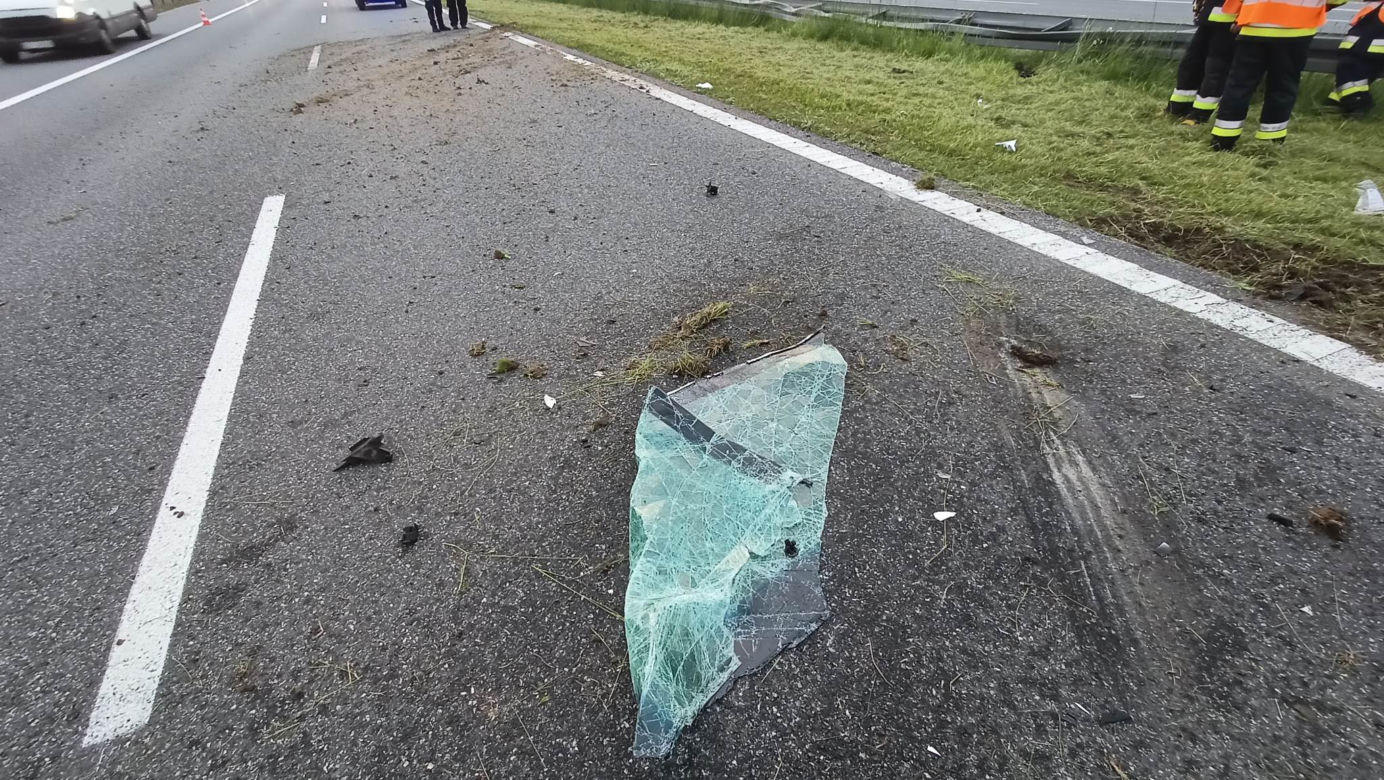 Wypadek na A4 koło Tarnowa - 26.05.2023r.