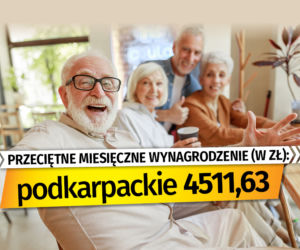 Przeciętne miesięczne wynagrodzenie (w zł)