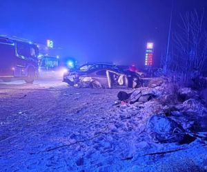 Nocny wypadek w miejscowości Chromna. Jedna osoba trafiła do szpitala