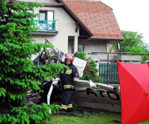 Wypadek awionetki w Bielsku-Białej