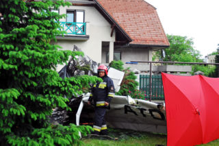 Wypadek awionetki w Bielsku-Białej