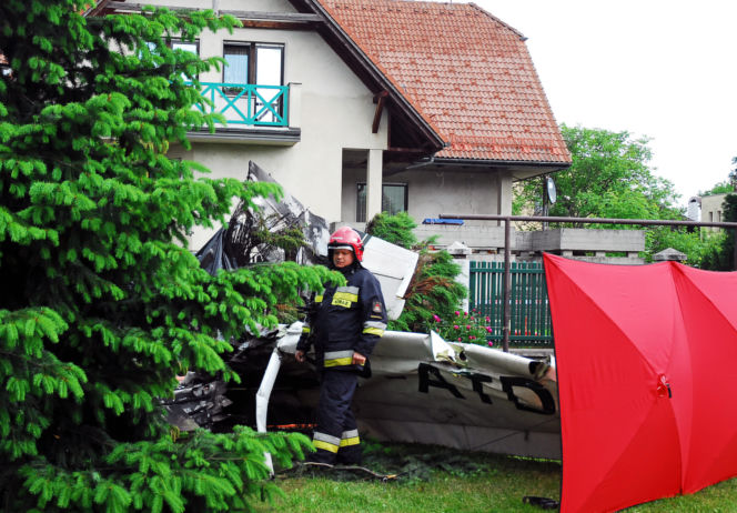 Wypadek awionetki w Bielsku-Białej