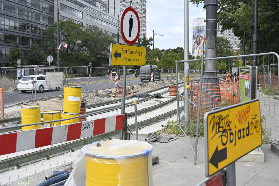 Remont torowiska na ul. Marszałkowskiej (sierpień 2025)
