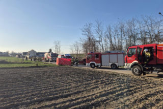 Dachowanie fiata w Słupowie