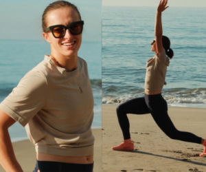 Iga Świątek wyskoczyła nad ocean i szalała na plaży! Perfekcyjny poranek [ZDJĘCIA]