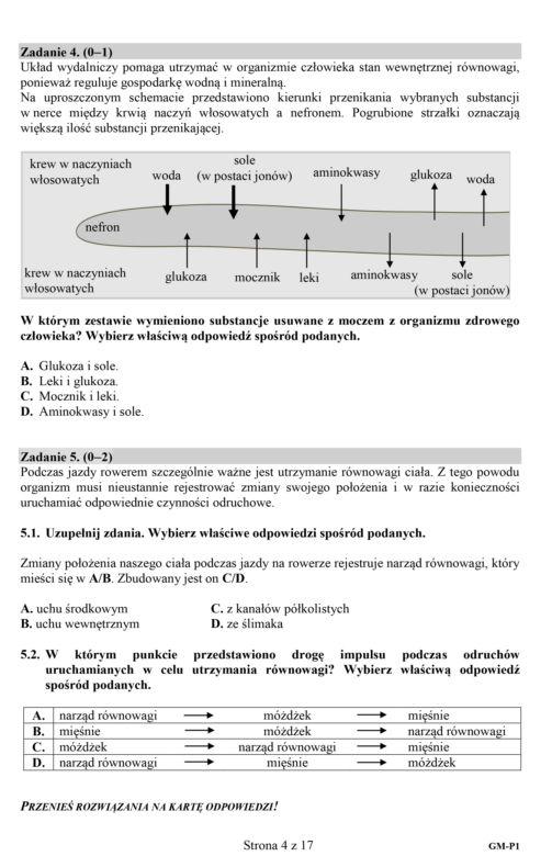 Egzamin gimnazjalny 2018 - część przyrodnicza