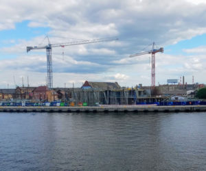 Budowa Morskiego Centrum Nauki w Szczecinie - kwiecień 2020