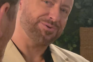Barwy szczęścia nowy sezon na planie. Maciej Wilk (Adam Szczyszczaj), Szczepan (Robert Gulaczyk)