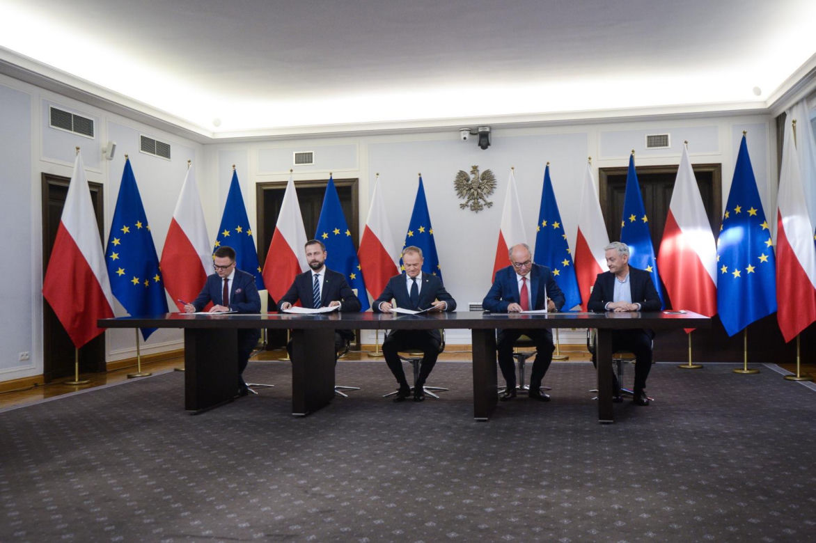Liderzy KO, Trzeciej Drogi i Nowej Lewicy podpisali umowę koalicyjną