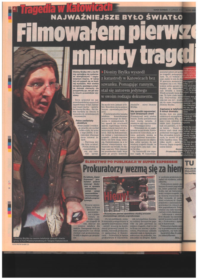 Katastrofa hali MTK w Katowicach. Materiały archiwalne