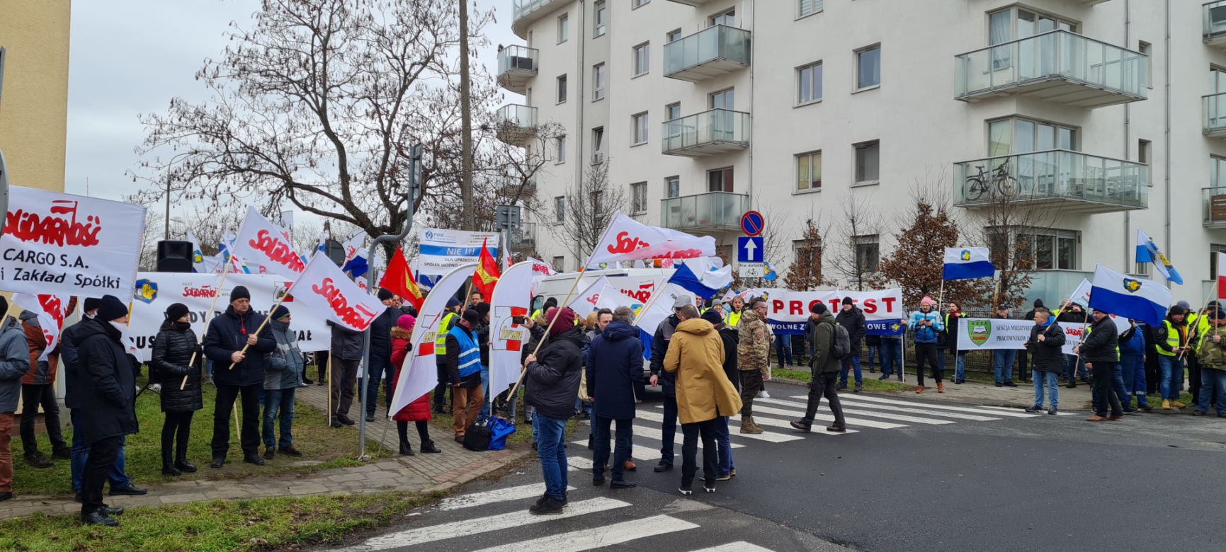 Protest pracowników wodociągowych w Poznaniu