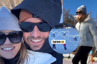 Agnieszka Kaczorowska i Marcin Rogacewicz zabrali dzieci na ferie. Maluchy uczą się jeździć, a zakochani posyłają uśmiechy. Patchwork