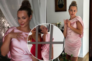 Wiktoria Gąsiewska w różowej mini na komunii kuzyna. Odsłoniła plecy i nogi do nieba
