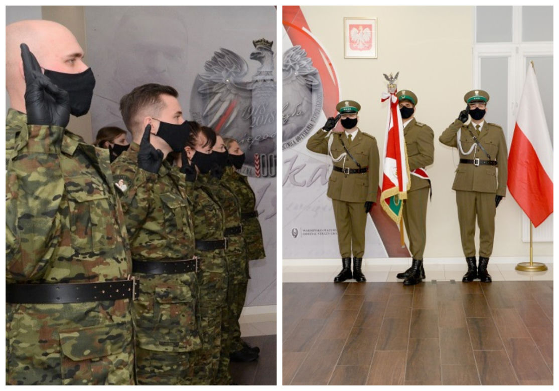 Warmińsko-mazurskie. Nowi funkcjonariusze ze straży granicznej złożyli ślubowanie [ZDJĘCIA]