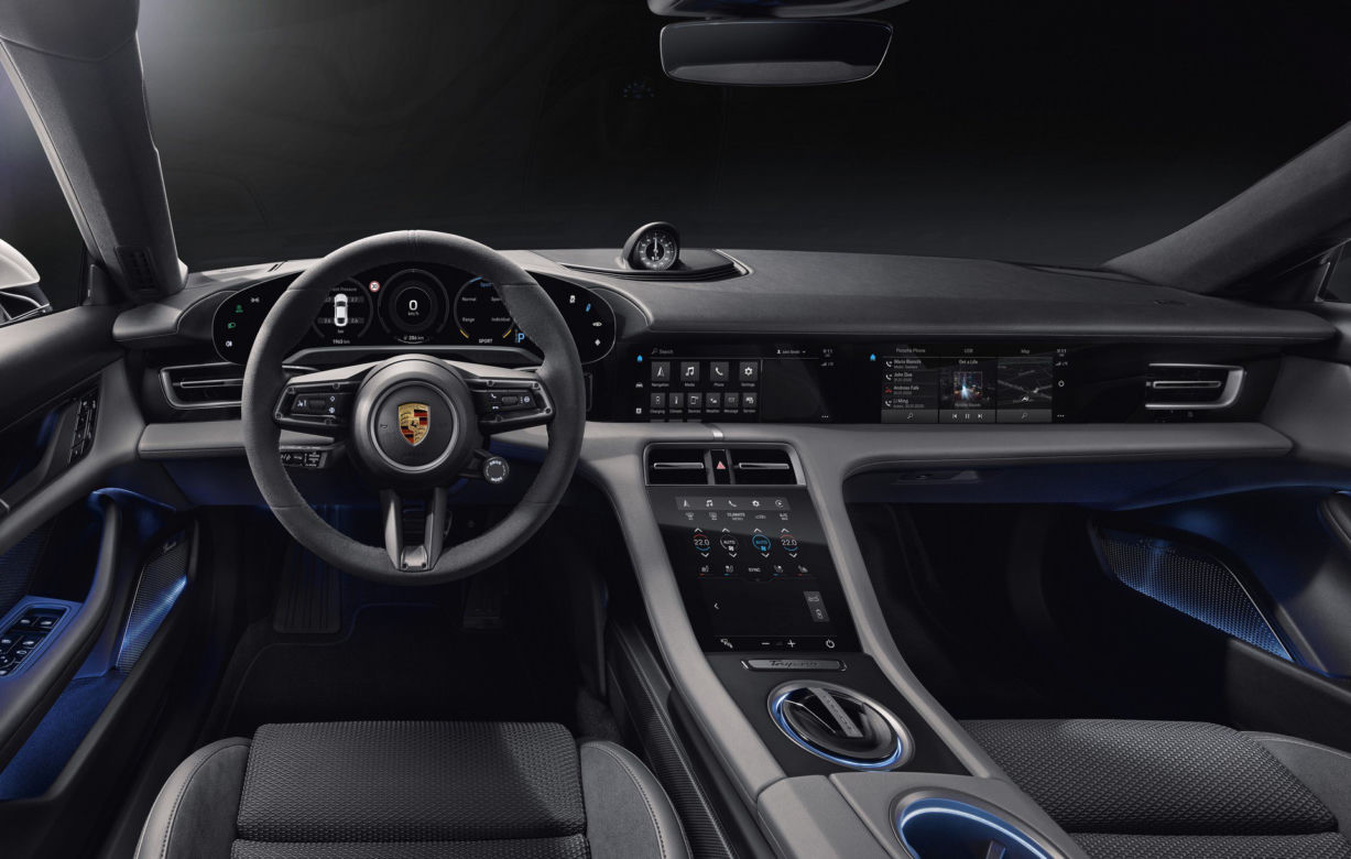 Wnętrze nowego Porsche Taycan