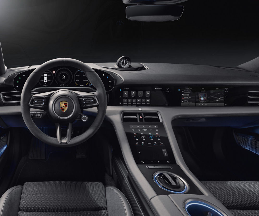 Wnętrze nowego Porsche Taycan