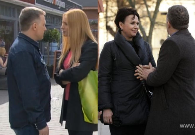 M jak miłość Artur (Robert Moskwa), Teresa (Dominika Łakomska), Marysia (Małgorzata Pieńkowska)