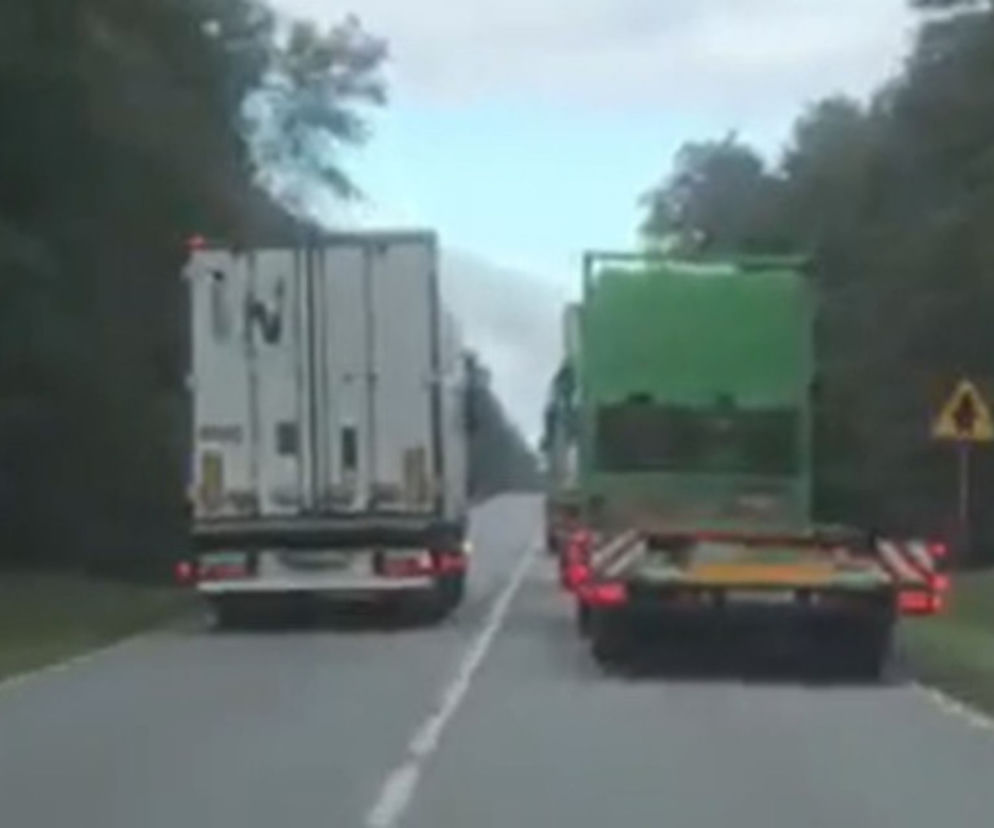 Skandaliczne wyprzedzanie kierowcy TIR-a na trasie Łomża-Ostrołęka
