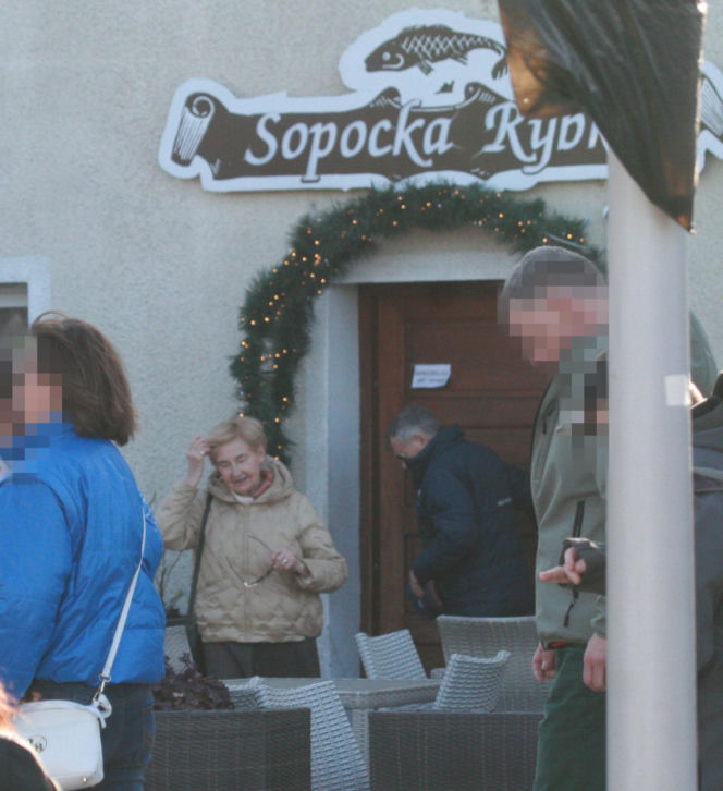 Stefan Friedmann z żoną na spacerze