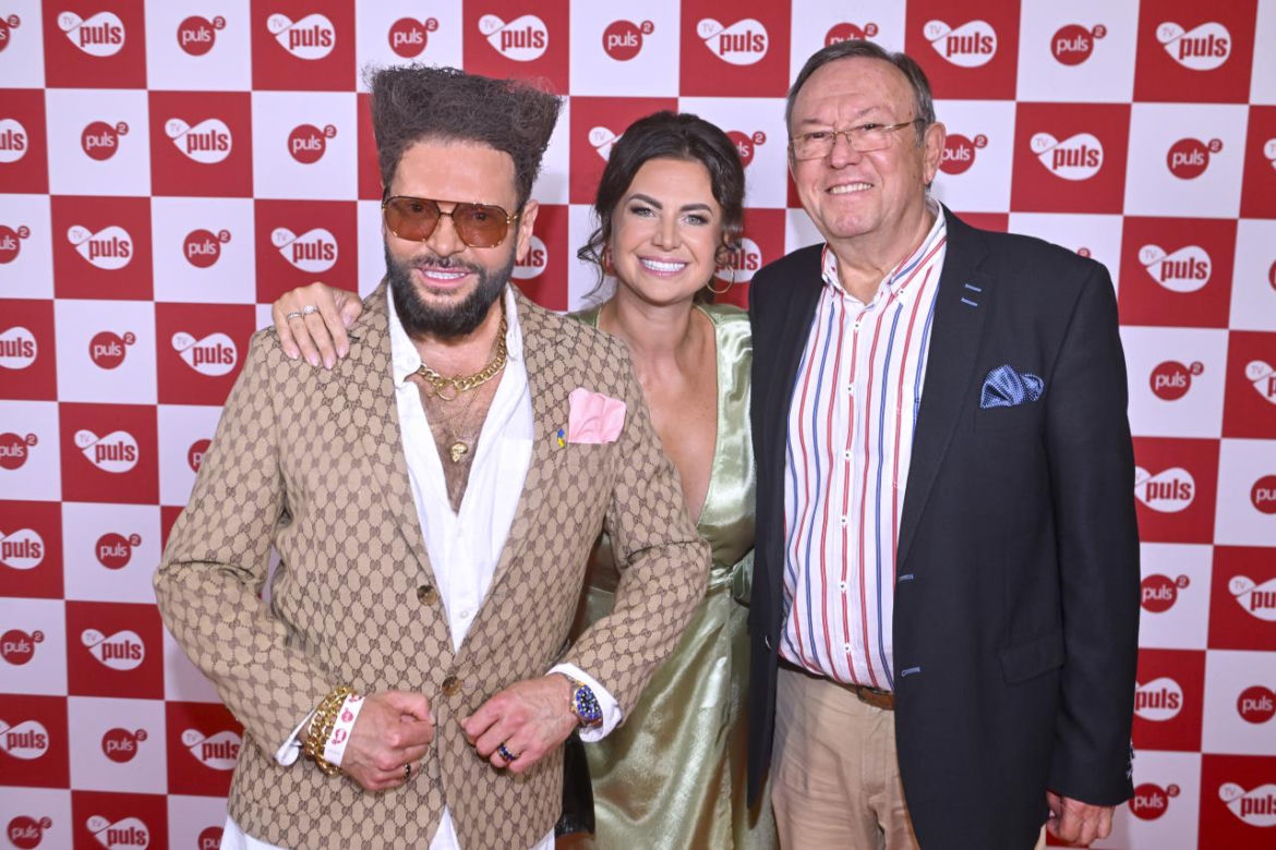 Krzysztof i Maja Rutkowscy na prezentacji jesiennej ramówki TV Puls