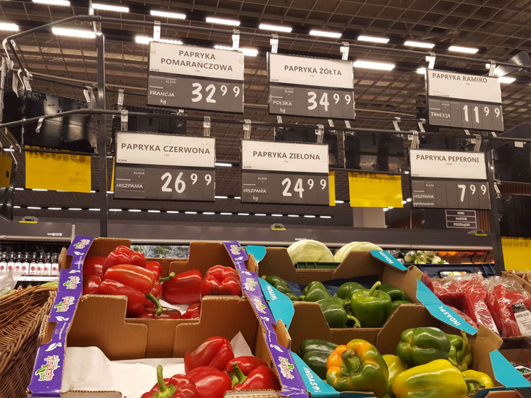 Ceny warzyw szokują! Kilogram papryki żółtej w markecie w Lesznie kosztuje 35 złotych