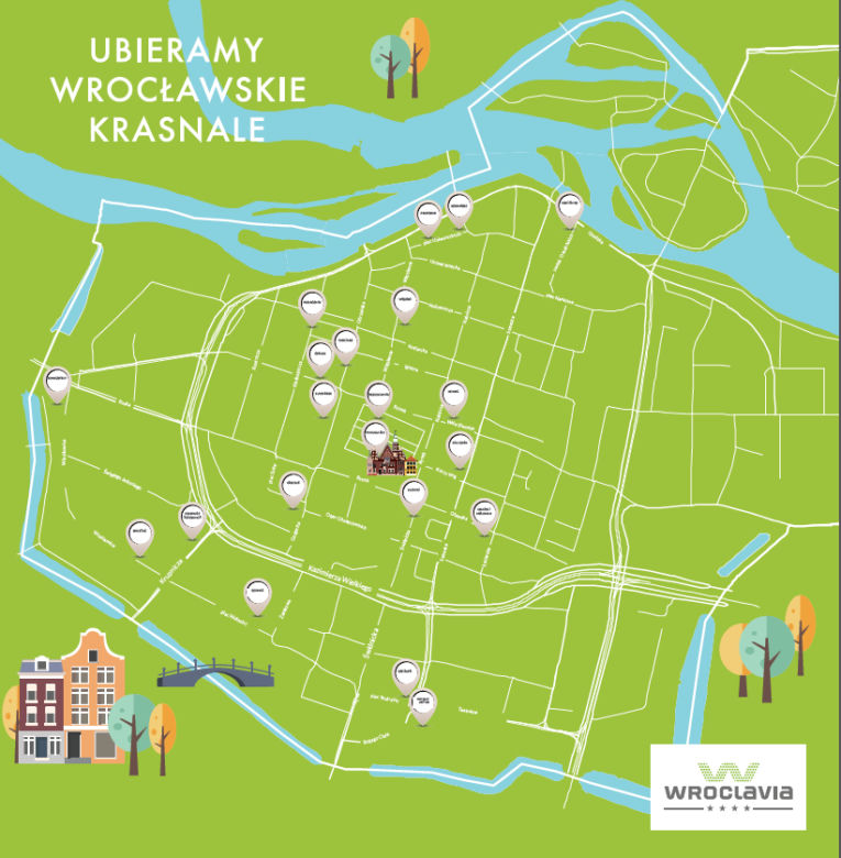 Mapa krasnali w konkursowych kreacjach
