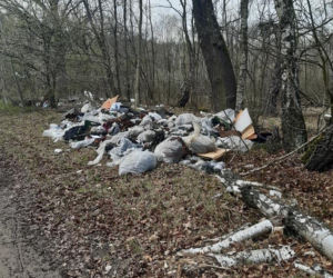 SZOK! Wyrzucili przy drodze worki z odpadami, a w środku... podpisane zeszyty
