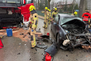 Zderzenie osobówki z ciężarówką. Poszkodowanego nie udało się uratować