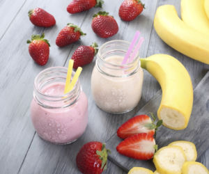 Koktail truskawkowo - bananowy