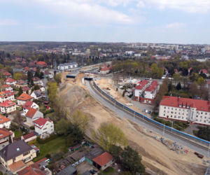 Budowa węzła Łękno - kwiecień 2021