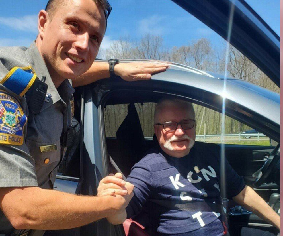Lech Wałęsa na autostradzie w USA. Musiał interweniować polski policjant