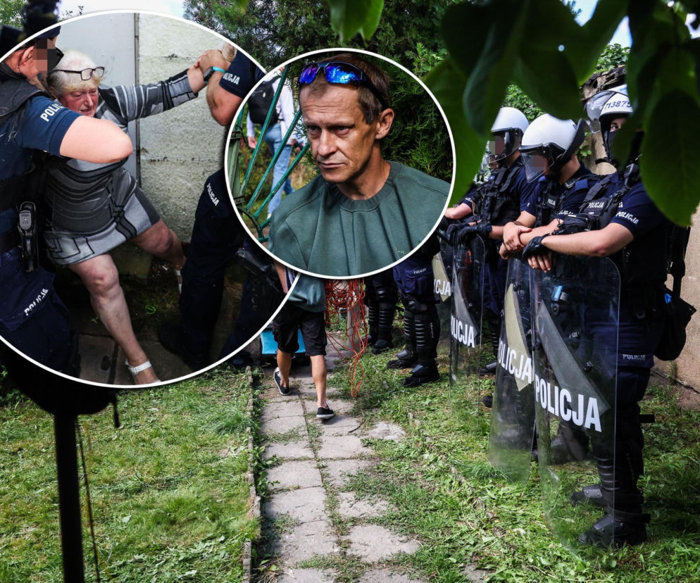 Policjanci z tarczami na Osiedlu Maltańskim. Na miniaturach szarpanina i Krzysztof Obst. Czytaj w Eska Poznań.