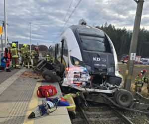 Wypadek kolejowy pod Wrocławiem. Pociąg staranował busa! 